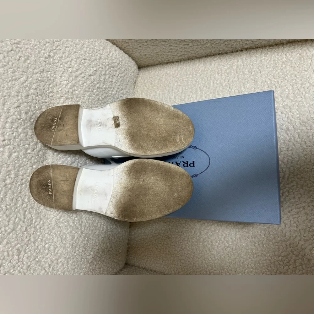 Prada Bianco White Mules - Picture 2 of 3